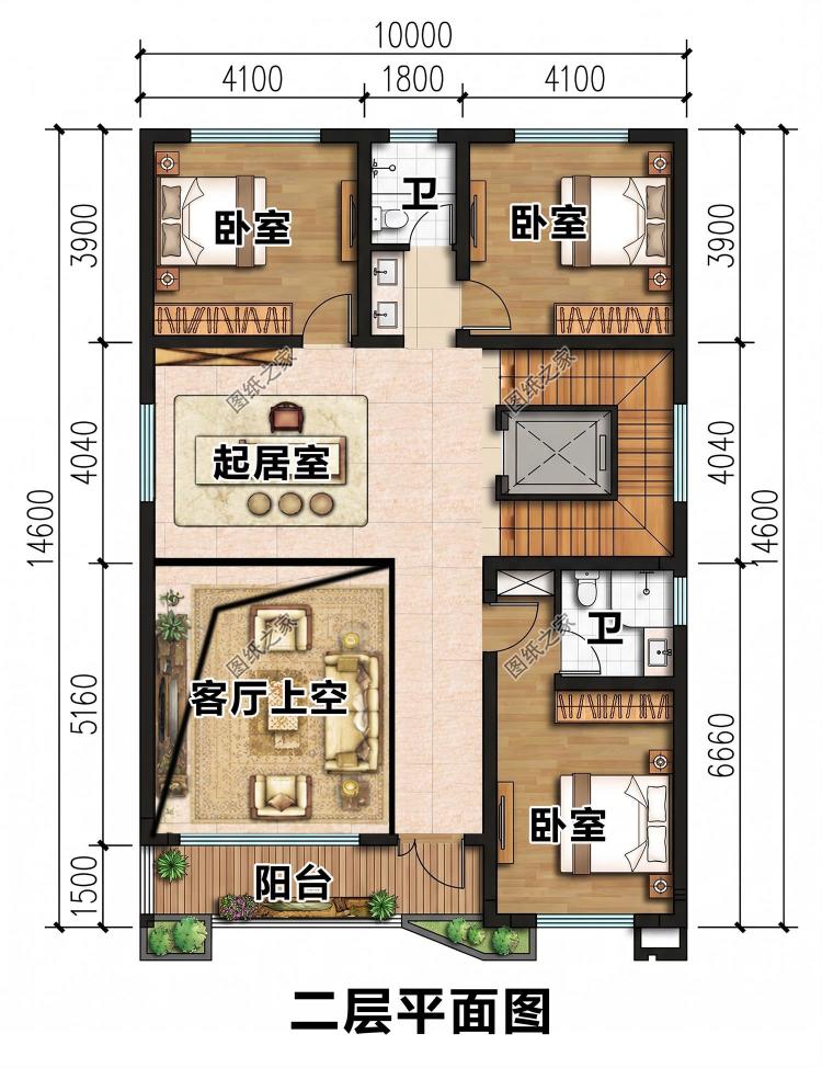 三层两开间现代自建房设计图,小巧方正,不浪费一寸空间!