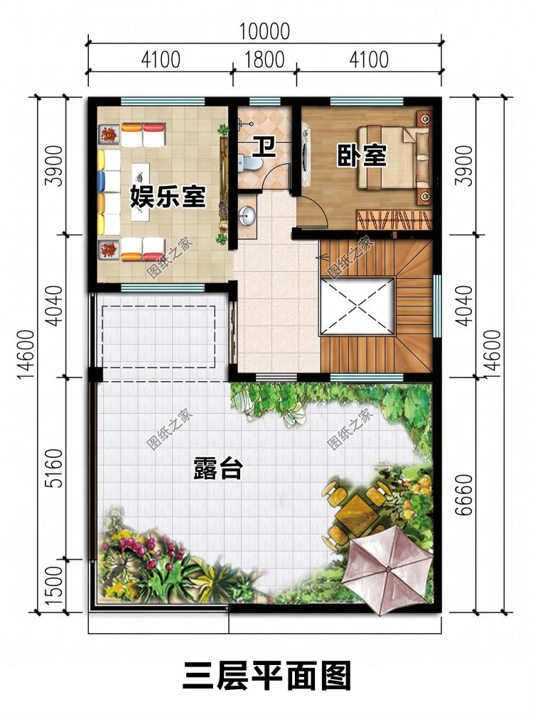 三层两开间现代自建房设计图,小巧方正,不浪费一寸空间!
