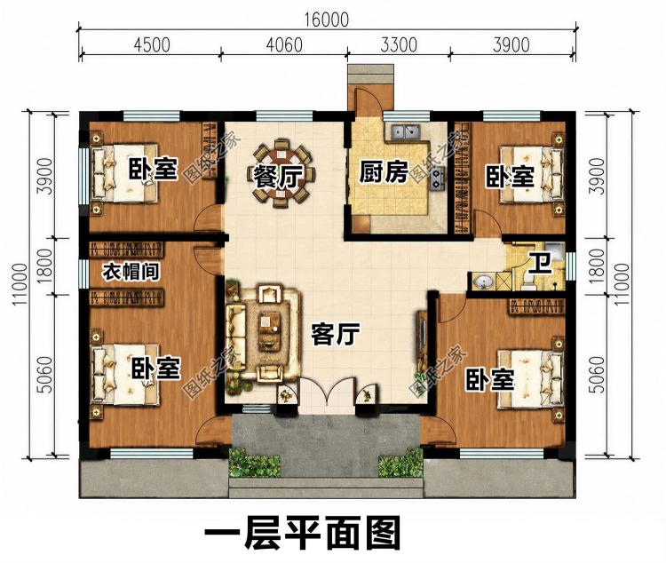 一层新中式别墅设计图，沉稳大气，东方大宅大气风范