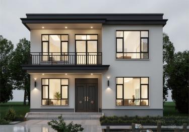 占地120㎡农村自建别墅,造型简单耐看,施工简单