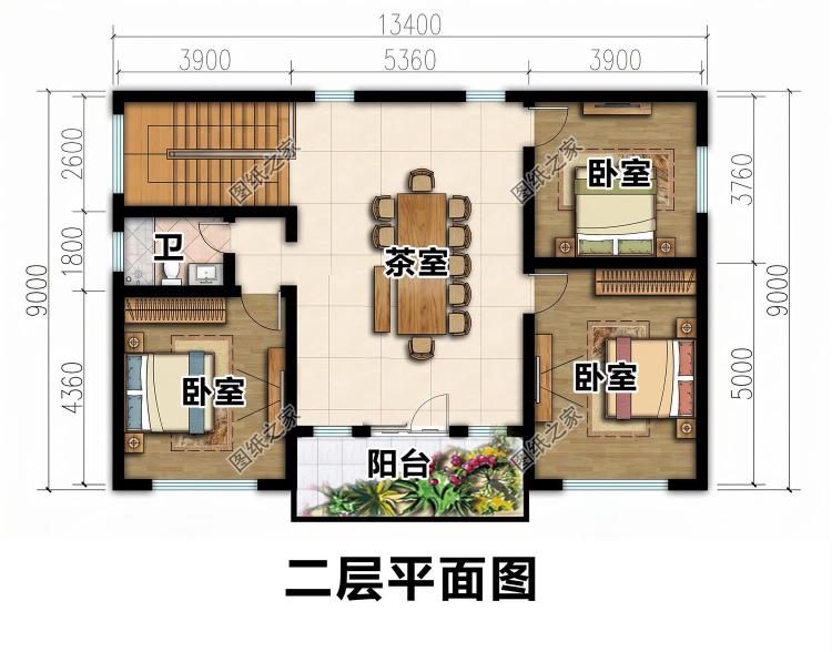 轻奢对称二层别墅设计图,全景落地窗,居家采光超通透!
