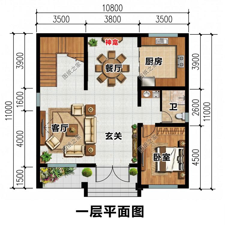 乡村120平简约二层别墅设计，省去繁杂装饰施工更省钱