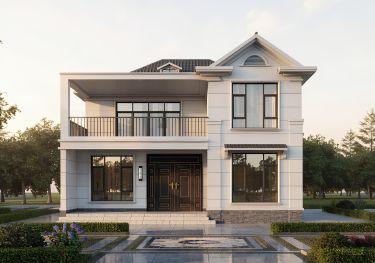 造价适中二层乡村别墅设计，好看又实用，回村建房闭眼参考
