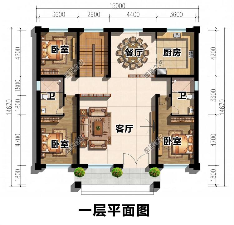 二层欧式自建房图纸,拱形窗造型,采光视野绝佳