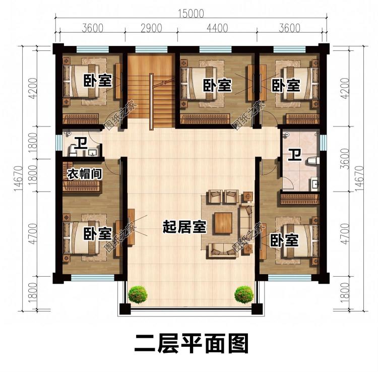 二层欧式自建房图纸,拱形窗造型,采光视野绝佳