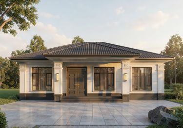 四开间农村一层小院户型,格局大气,居家养老舒适省心!