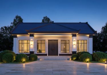2026最新流行爆款一层农村自建房别墅,三间卧室,适合养老