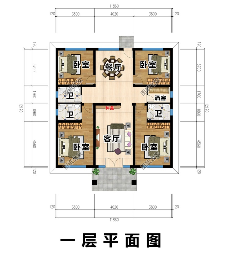 大气农村一层自建别墅方案，绝对让人羡慕的“平房”