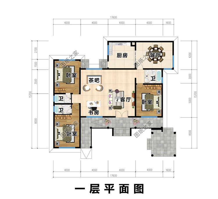 一层中式养老别墅设计图,落叶归根,安居故里,颐养天年