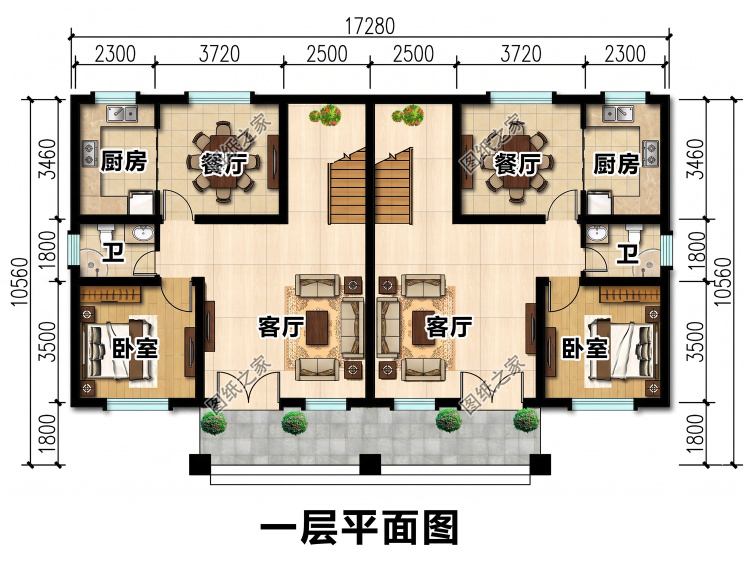 爆款新兄弟二层新中式双拼别墅设计图，和睦邻里共建优雅生活