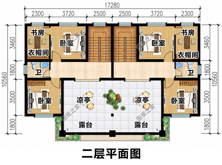 爆款新兄弟二层新中式双拼别墅设计图，和睦邻里共建优雅生活