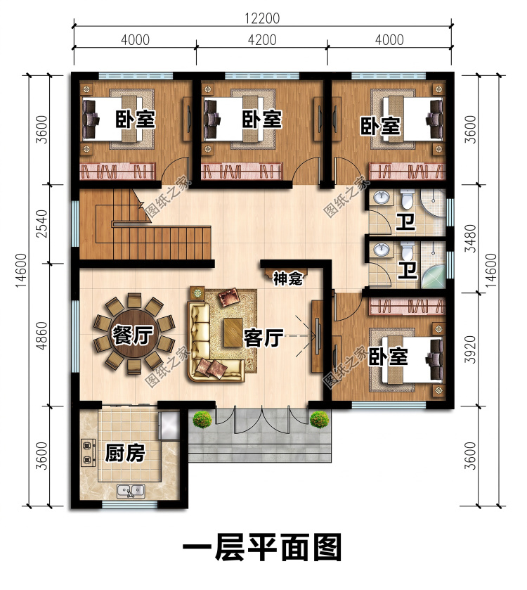 农村七字型一层小别墅,简约耐看,造价还很亲民!