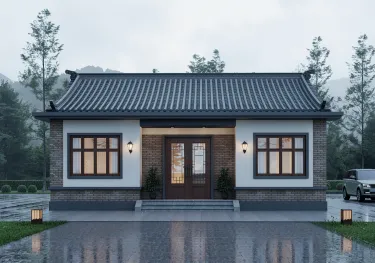 105平养老首选农村小平房设计图，不用上下楼，省钱还好打理。