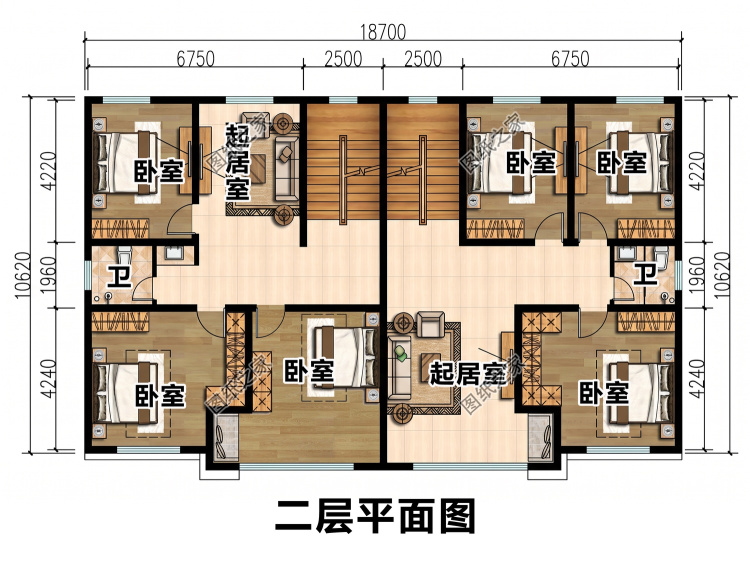 爆款兄弟二层双拼别墅设计图，经济实用又大气，适合兄弟合建