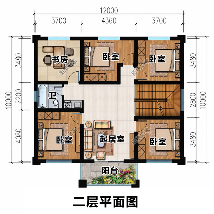 农村二层自建房爆款图纸，颜值在线，布局超合理！