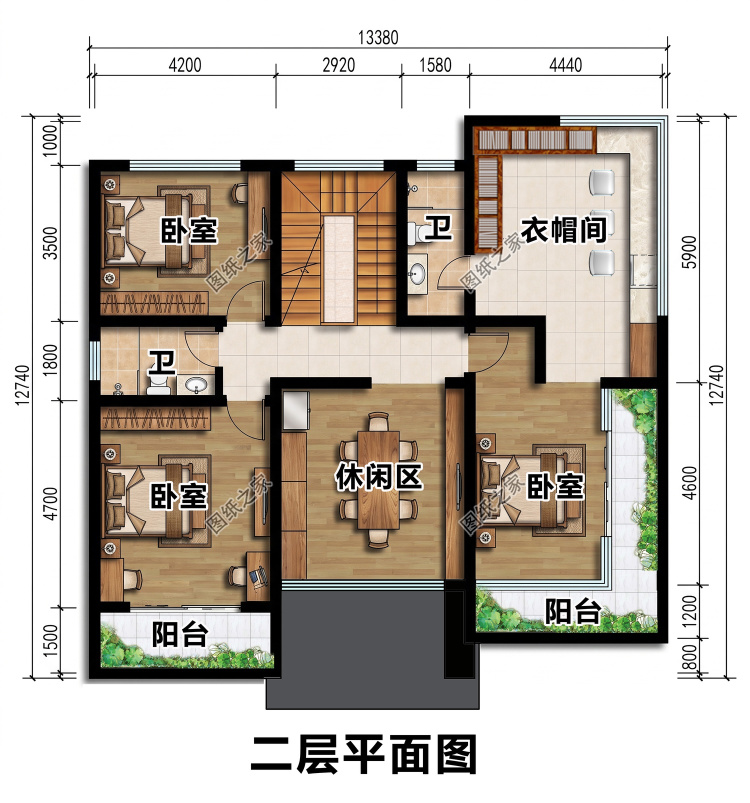 二层乡村别墅设计图,通透采光,沉稳大气超耐看!