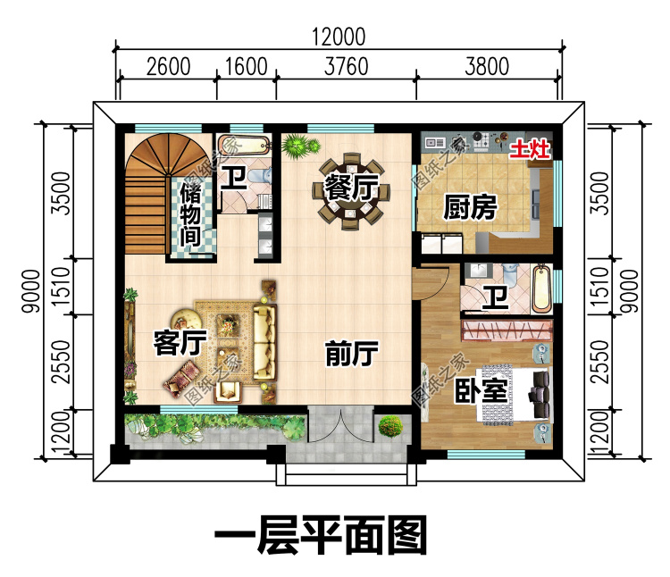 2款带露台农村别墅设计图二层精选，造价超值性价比