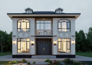 适合农村的二层自建别墅,经典大气,造型美观,布局也实用