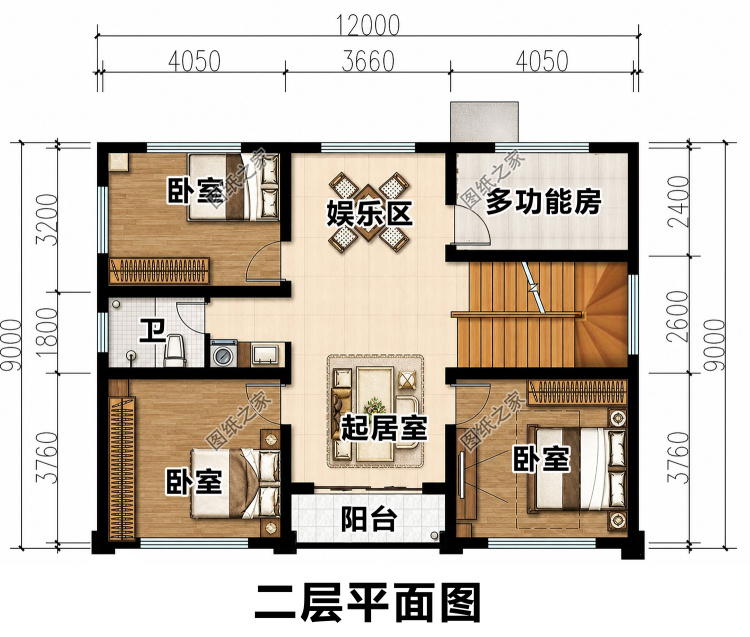 内嵌门厅，不带罗马柱的二层乡村小别墅，经典不过时！