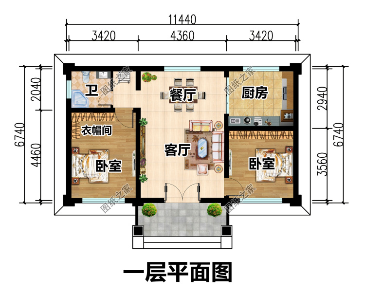 占地80平农村一层平房设计图，小进深的必看