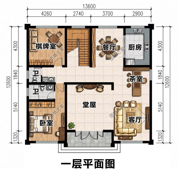 新中式风格二层别墅图，传统与现代完美融合