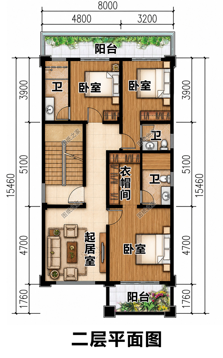 三层二开间自建房别墅,小面宽也能解锁“大空间”